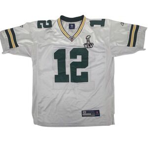 Aaron Rodgers Men's Jersey Size 48 NFL Super Bowl XLV Green Bay Packers Reebok